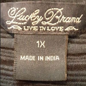 Lucky Brand Plus Size Top 3/4 length sleeve